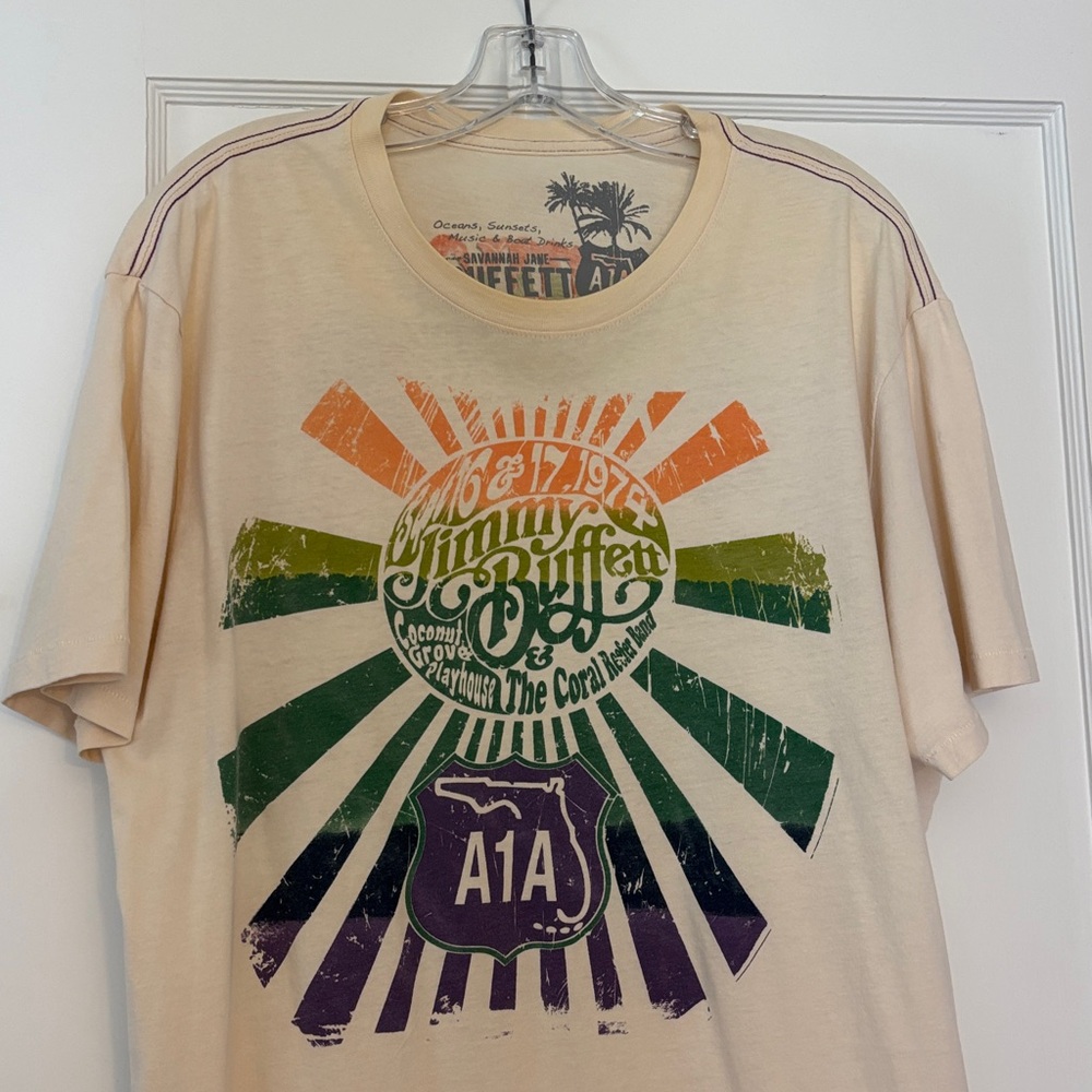 Jimmy Buffett Cream Graphic Tee - A1A Design
